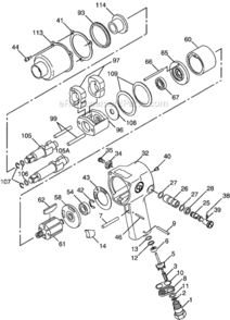 Page A Diagram and Parts List for CP733  Chicago Pneumatic Wrench